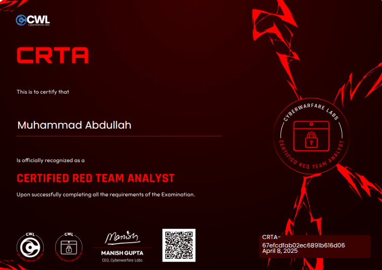 Certified Red Team Analyst