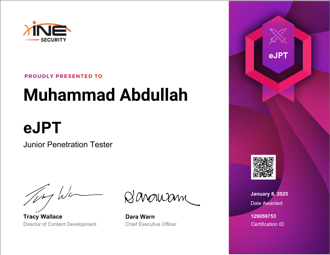 INE Certified Jr. Penetration Tester